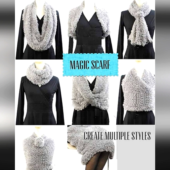 Magic scarf multi style orange NWT - Picture 4 of 5